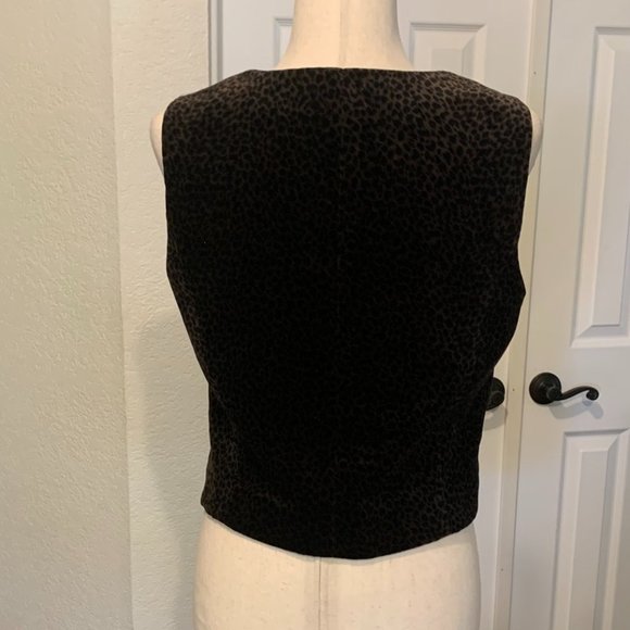 Express Animal Print Top/Vest 100% Cotton Size 9/10 Vintage - Picture 4 of 7